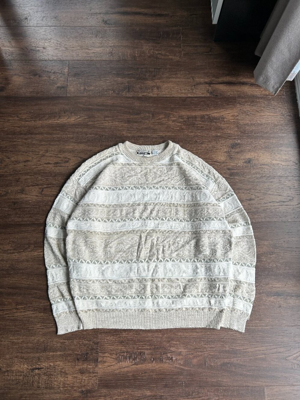 STEEL 90's Vintage Cotton Patern Knit - L